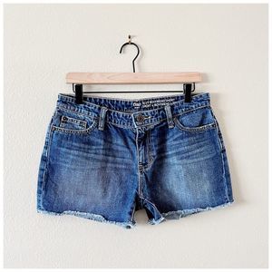 GAP SEXY BOYFRIEND SHORT Sz 4/27 Cotton Medium Wash Denim Jean Cut Off Shorts